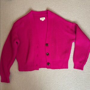 Women's Anthropologie Pink Cardigan Sweater